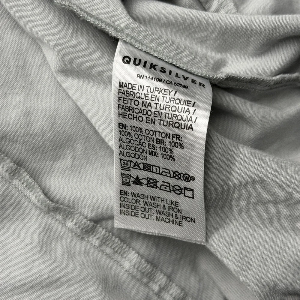 Quiksilver Jacket Mens 2XL Gray Bomber Collared Lined Stranger Things‎ Logo